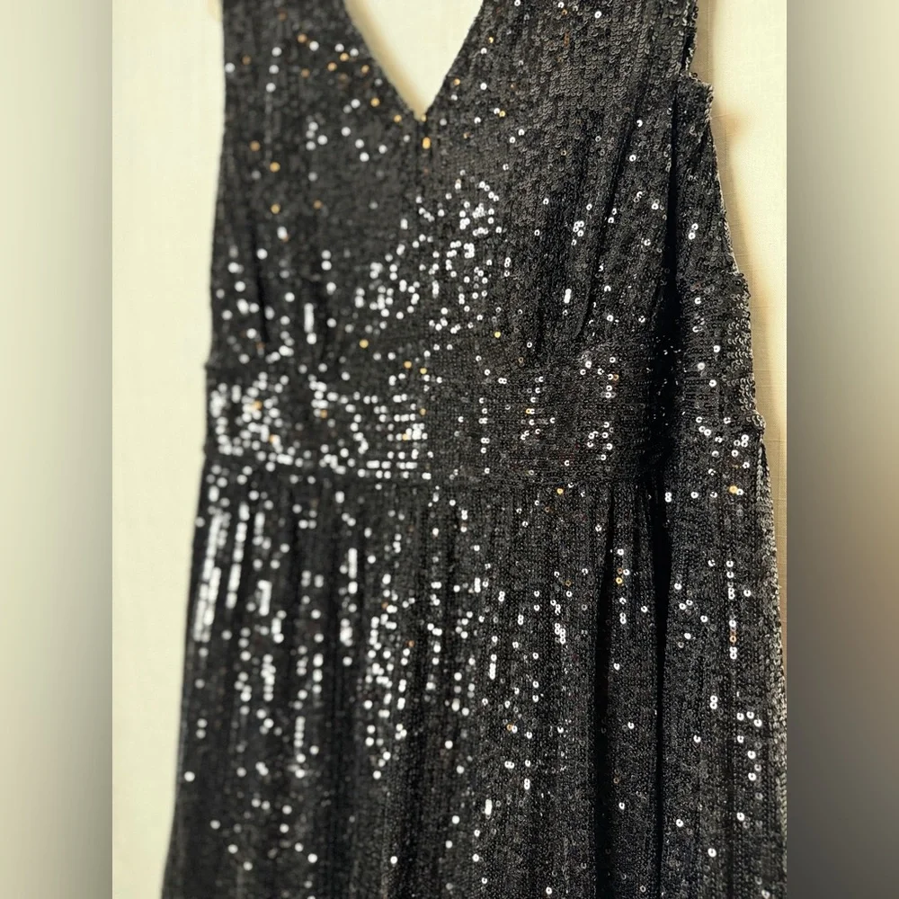 Draper James Black Sequin Dress Sz 18w - Picture 6 of 7